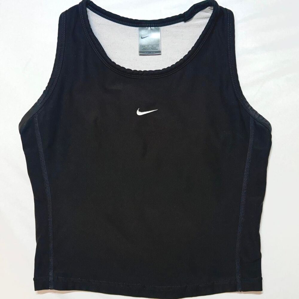Vintage Y2K Nike Embroidered Athletic Cropped Tank Top